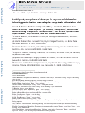 Cover page: Participant perceptions of changes in psychosocial domains following participation in an adaptive deep brain stimulation trial.