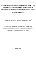 Cover page: A comparison of results obtained with two subsurface non-isothermal 
multiphase reactive transport simulators, FADES-CORE and TOUGHREACT