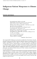 Cover page: Indigenous Nations' Responses to Climate Change