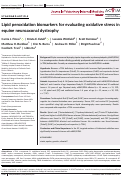 Cover page: Lipid peroxidation biomarkers for evaluating oxidative stress in equine neuroaxonal dystrophy