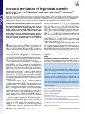 Cover page: Structural mechanism of Myb–MuvB assembly