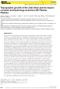 Cover page: Topographic growth of the Jishi Shan and its impact on basin and hydrology evolution, NE Tibetan Plateau
