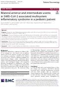 Cover page: Bilateral anterior and intermediate uveitis in SARS-CoV-2 associated multisystem inflammatory syndrome in a pediatric patient.