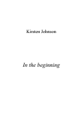 Cover page: In the beginning (2006)