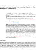 Cover page: Active sensing and damage detection using piezoelectric zinc oxide-based nanocomposites