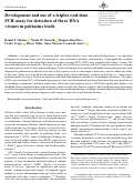 Cover page: Development and use of a triplex real-time PCR assay for detection of three DNA viruses in psittacine birds