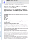 Cover page: Factors Associated With Histologic Response in Adult Patients With Nonalcoholic Steatohepatitis