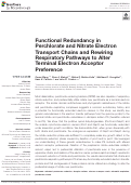 Cover page: Functional Redundancy in Perchlorate and Nitrate Electron Transport Chains and Rewiring Respiratory Pathways to Alter Terminal Electron Acceptor Preference.