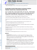 Cover page: Preoperative alcohol interventions for elective surgical patients: Results from a randomized pilot trial.