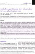 Cover page: Iron Deficiency and Incident Heart Failure in Older Community-Dwelling Individuals.