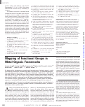 Cover page: Mapping of Functional Groups in Metal-Organic Frameworks