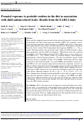 Cover page: Prenatal exposure to pesticide residues in the diet in association with child autism‐related traits: Results from the EARLI study