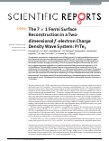 Cover page: The 7 × 1 Fermi Surface Reconstruction in a Two-dimensional f -electron Charge Density Wave System: PrTe3