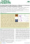 Cover page: Prioritizing Natural Product Diversity in a Collection of 146 Bacterial Strains Based on Growth and Extraction Protocols