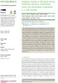 Cover page: Individual variation in life-history timing: synchronous presence, asynchronous events and phenological compensation in a wild mammal.