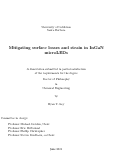 Cover page: Mitigating surface losses and strain in InGaN microLEDs