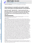 Cover page: Pharmacotherapy for neuropathic pain in adults: a systematic review and meta-analysis