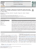 Cover page: Assessment of streamflow components and hydrologic transit times using stable isotopes of oxygen and hydrogen in waters of a subtropical watershed in eastern China