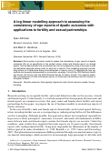 Cover page: A log-linear modelling approach to assessing the consistency of ego reports of dyadic outcomes with applications to fertility and sexual partnerships