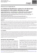 Cover page: A certified de-identification system for all clinical text documents for information extraction at scale.