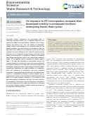 Cover page: UV exposure to PET microplastics increases their downward mobility in stormwater biofilters undergoing freeze–thaw cycles