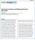 Cover page: <em>San Francisco Estuary and Watershed Science</em>: Next Steps