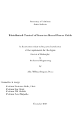 Cover page: Distributed Control of Inverter-Based Power Grids