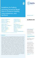 Cover page: Guidelines for Publicly Archiving Terrestrial Model Data to Enhance Usability, Intercomparison, and Synthesis