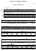 Cover page: Suite for 2 Violins and Piano I - Western Dances