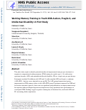 Cover page: Working Memory Training in Youth With Autism, Fragile X, and Intellectual Disability: A Pilot Study.