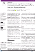 Cover page: Baseline vessel wall magnetic resonance imaging characteristics associated with in-stent restenosis for intracranial atherosclerotic stenosis