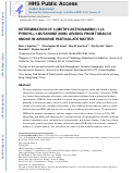 Cover page: Determination of 4-(Methylnitrosamino)-1-(3-Pyridyl)-1-Butanone (NNK) arising from tobacco smoke in airborne particulate matter