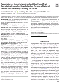 Cover page: Association of Social Determinants of Health and Their Cumulative Impact on Hospitalization Among a National Sample of Community-Dwelling US Adults