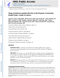 Cover page: Sleep and neurocognitive decline in the Hispanic Community Health Study/Study of Latinos