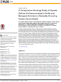 Cover page: A Comparative Oncology Study of Iniparib Defines Its Pharmacokinetic Profile and Biological Activity in a Naturally-Occurring Canine Cancer Model