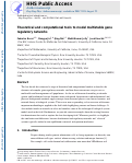 Cover page: Theoretical and computational tools to model multistable gene regulatory networks.