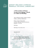 Cover page: A Meta-Analysis of Energy Savings from Lighting Controls in Commercial Buildings