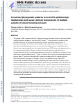 Cover page: Phylogenetic patterns recover known HIV epidemiological relationships and reveal common transmission of multiple variants