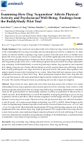 Cover page: Examining How Dog ‘Acquisition’ Affects Physical Activity and Psychosocial Well-Being: Findings from the BuddyStudy Pilot Trial