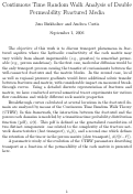 Cover page: Continuous Time Random Walk Analysis of Double Permeability Fractured Media