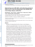 Cover page: Maternal exposure to DDT, DDE, and pyrethroid insecticides for malaria vector control and hypospadias in the VHEMBE birth cohort study, Limpopo, South Africa