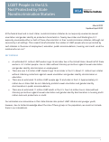 Cover page: LGBT People in the U.S. Not Protected by State Nondiscrimination Statutes