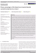 Cover page: Fitness advantages of the biased use of paired laterally symmetrical penises in an insect