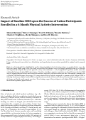 Cover page: Impact of Baseline BMI upon the Success of Latina Participants Enrolled in a 6-Month Physical Activity Intervention