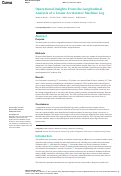 Cover page: Operational Insights From the Longitudinal Analysis of a Linear Accelerator Machine Log.