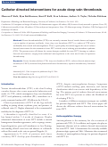 Cover page: Catheter directed interventions for acute deep vein thrombosis.