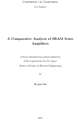 Cover page: A Comparative Analysis of SRAM Sense Amplifiers