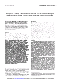 Cover page: Strength of linkage disequilibrium between two vitamin D receptor markers in five ethnic groups: implications for association studies.