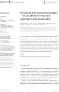 Cover page: Oxytocin and secretin receptors – implications for dry eye syndrome and ocular pain