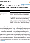 Cover page: NeST: nested hierarchical structure identification in spatial transcriptomic data